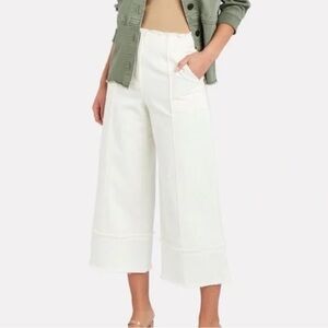 INTERMIX HIGH WAISTED White Wide Leg Pants